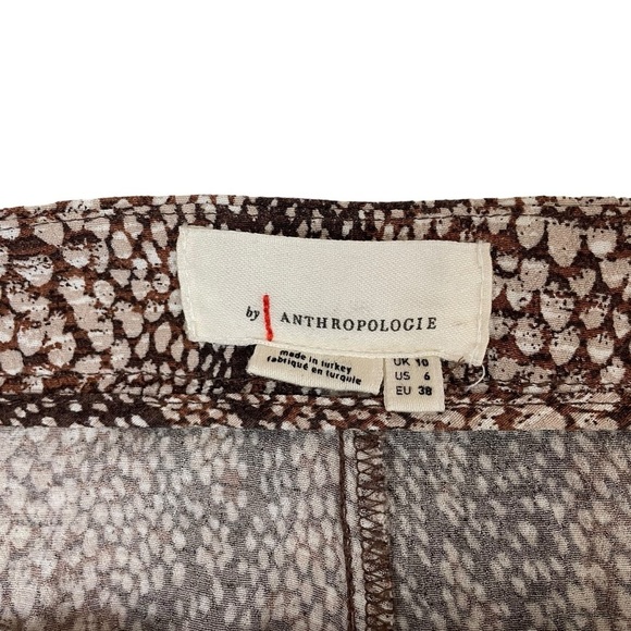 Anthropologie Skirted Wide-Leg Pants Reptile Snake Print Size 6 - Picture 11 of 15